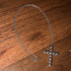 Silver Cross Pendant Necklace